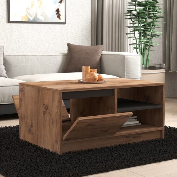 120 000511 2 Coffee table Narli pakoworld in sonoma shade 90x60x45cmIndoor furniture > Coffee tables