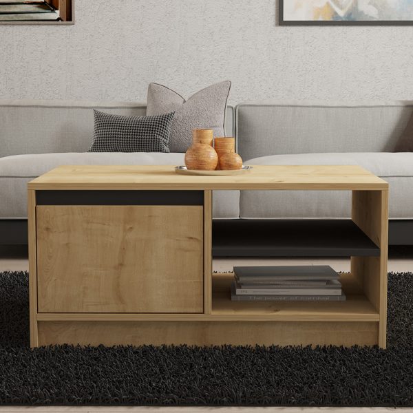 120 000512 3 Coffee table Narli pakoworld in oak shade 90x60x45cmIndoor furniture > Coffee tables