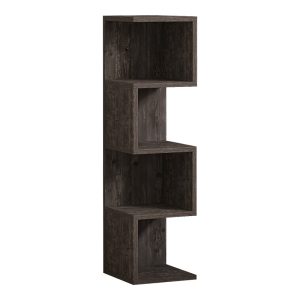 120 000515 Floor-standing shelf Pratel pakoworld in dark walnut 25x27x95cmIndoor furniture > Bookshelves