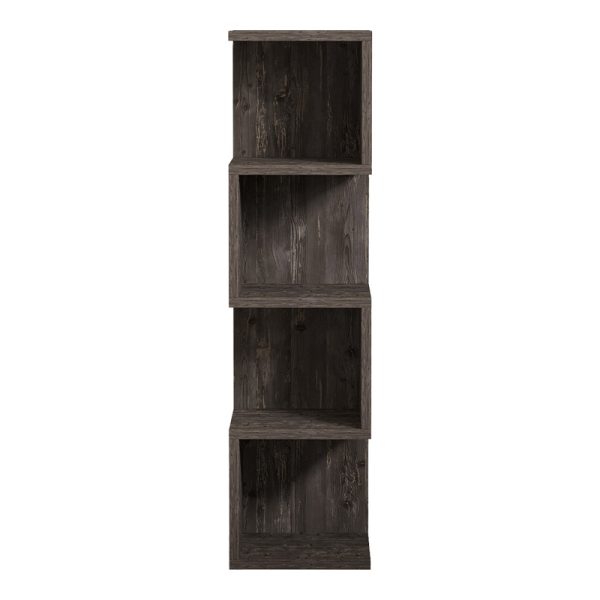 120 000515 4 Floor-standing shelf Pratel pakoworld in dark walnut 25x27x95cmIndoor furniture > Bookshelves