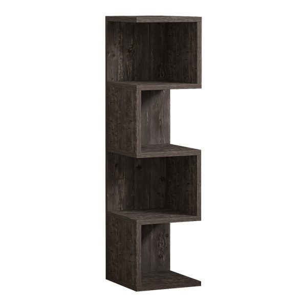 120 000515 Floor-standing shelf Pratel pakoworld in dark walnut 25x27x95cmIndoor furniture > Bookshelves