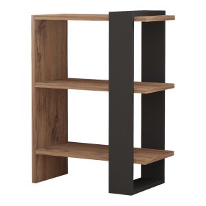 120 000517 Maverick pakoworld bookcase in sonoma-anthracite shade 51.8x25x70cmIndoor furniture > Bookshelves
