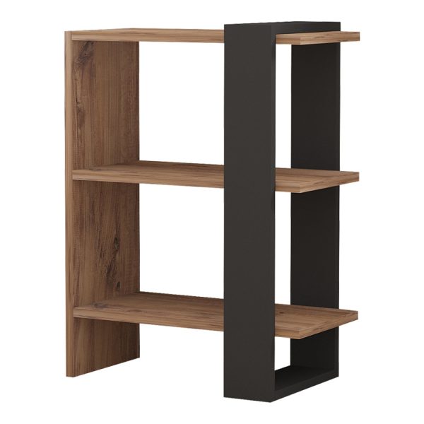 120 000517 Maverick pakoworld bookcase in sonoma-anthracite shade 51.8x25x70cmIndoor furniture > Bookshelves