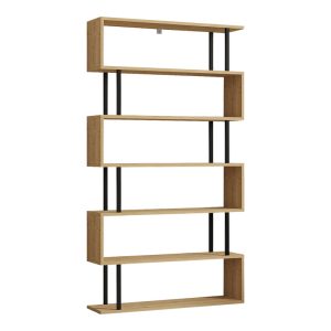 120 000518 Ziza pakoworld bookcase in oak shade 90x22x162.6cmIndoor furniture > Bookshelves