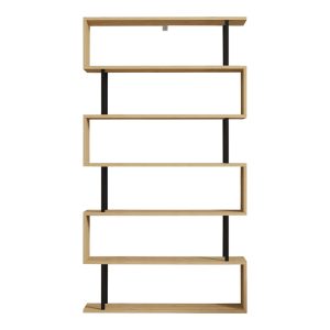120 000518 4 Ziza pakoworld bookcase in oak shade 90x22x162.6cmIndoor furniture > Bookshelves