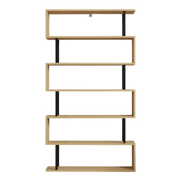 120 000518 4 Ziza pakoworld bookcase in oak shade 90x22x162.6cmIndoor furniture > Bookshelves