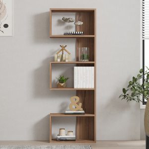 120 000520 2 Cascade pakoworld bookcase in sonoma shade 51.8x22x150cmIndoor furniture > Bookshelves