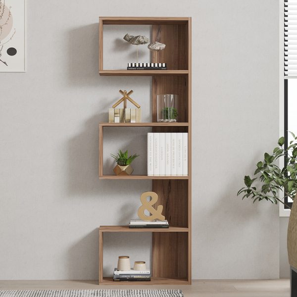 120 000520 2 Cascade pakoworld bookcase in sonoma shade 51.8x22x150cmIndoor furniture > Bookshelves