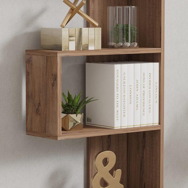 120 000520 3 Cascade pakoworld bookcase in sonoma shade 51.8x22x150cmIndoor furniture > Bookshelves