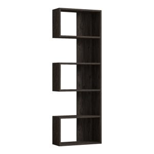 120 000521 Cascade pakoworld bookcase in dark walnut shade 51.8x22x150cmIndoor furniture > Bookshelves