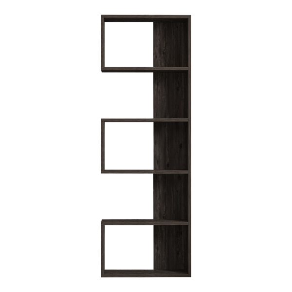 120 000521 4 Cascade pakoworld bookcase in dark walnut shade 51.8x22x150cmIndoor furniture > Bookshelves