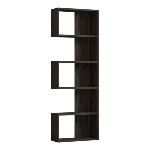 120 000521 Cascade pakoworld bookcase in dark walnut shade 51.8x22x150cmIndoor furniture > Bookshelves
