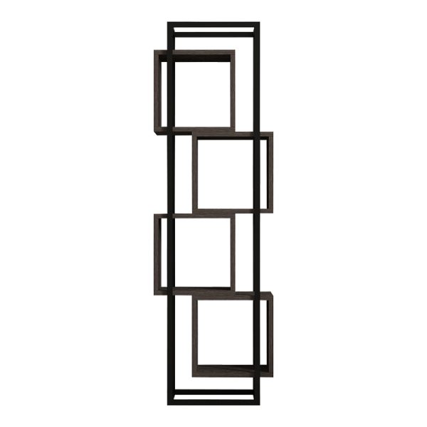 120 000523 3 Gridur pakoworld bookcase in dark walnut shade 44x29x140cmIndoor furniture > Bookshelves