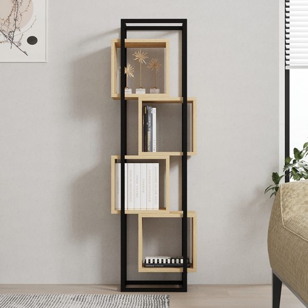 120 000524 2 Gridur pakoworld bookcase in oak shade 44x29x140cmIndoor furniture > Bookshelves