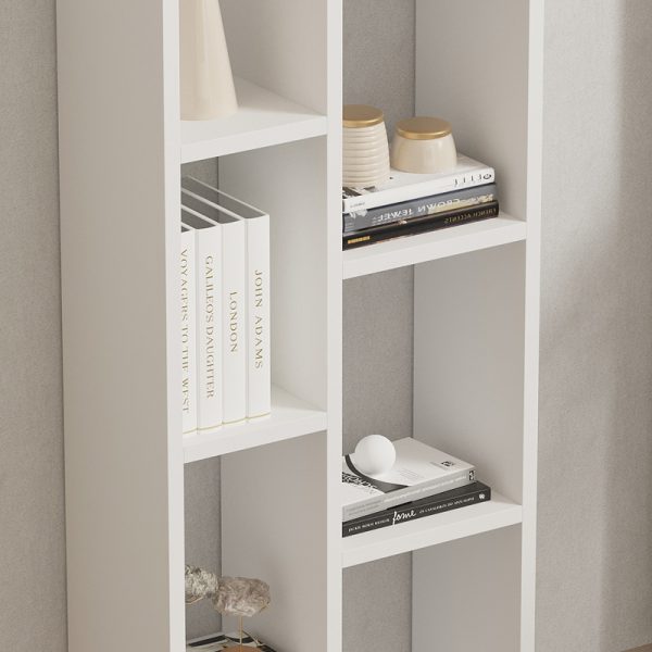 120 000525 3 Minicu pakoworld bookcase in white shade 44.4x19.6x150cmIndoor furniture > Bookshelves