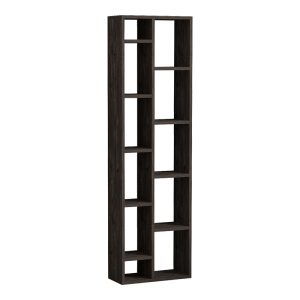 120 000526 Minicu pakoworld bookcase in dark walnut shade 44.4x19.6x150cmIndoor furniture > Bookshelves
