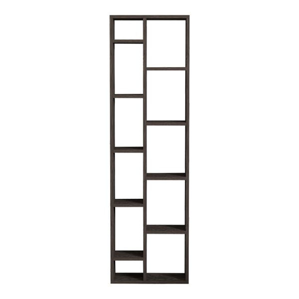 120 000526 4 Minicu pakoworld bookcase in dark walnut shade 44.4x19.6x150cmIndoor furniture > Bookshelves