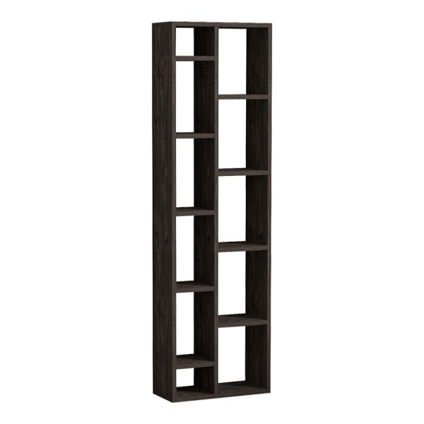 120 000526 Minicu pakoworld bookcase in dark walnut shade 44.4x19.6x150cmIndoor furniture > Bookshelves