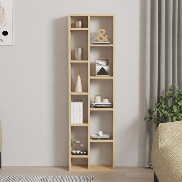 120 000527 2 Minicu pakoworld bookcase in oak shade 44.4x19.6x150cmIndoor furniture > Bookshelves
