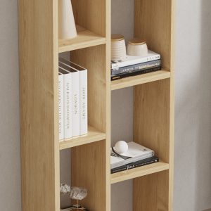 120 000527 3 Minicu pakoworld bookcase in oak shade 44.4x19.6x150cmIndoor furniture > Bookshelves