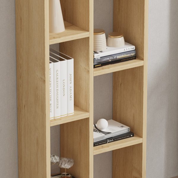 120 000527 3 Minicu pakoworld bookcase in oak shade 44.4x19.6x150cmIndoor furniture > Bookshelves
