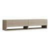 120 000531 Perari pakoworld 4pcs wall shelf in dark walnut shade 30x19.6x30cmIndoor furniture > Wall shelves
