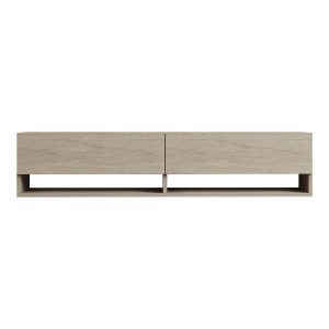 120 000531 3 Melosa pakoworld wall-mounted TV cabinet in traverten 141x30x31cmIndoor furniture > TV stands
