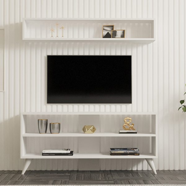 120 000534 2 Prestige pakoworld living room set in white 120x29.6x50cmIndoor furniture > Living room sets