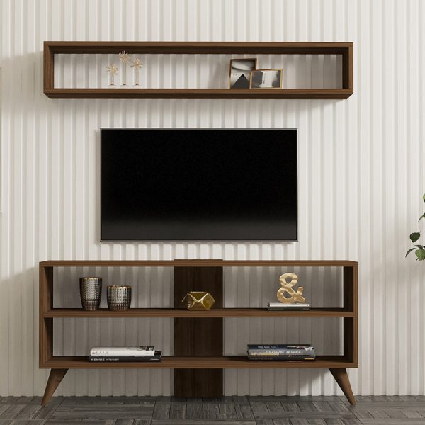 120 000535 2 Prestige pakoworld living room set in walnut 120x29.6x50cmIndoor furniture > Living room sets