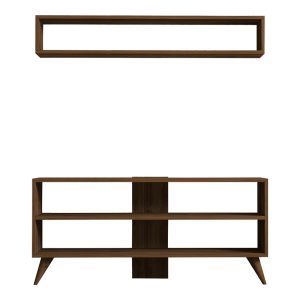 120 000535 4 Prestige pakoworld living room set in walnut 120x29.6x50cmIndoor furniture > Living room sets