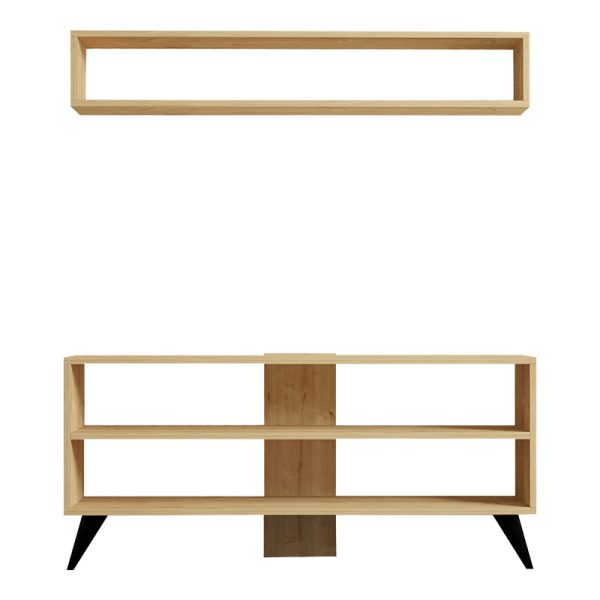 120 000536 4 Prestige pakoworld living room set in oak 120x29.6x50cmIndoor furniture > Living room sets