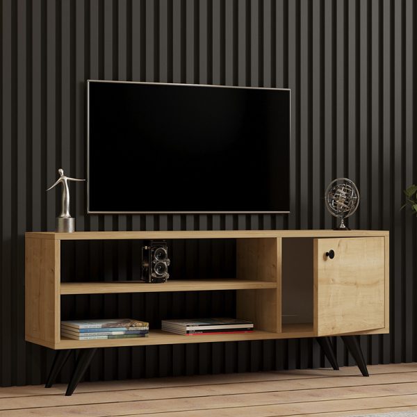 120 000542 2 Wison pakoworld TV cabinet in oak shade 120x29x50cmIndoor furniture > TV stands