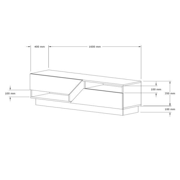 120 000543 4 Cogo pakoworld TV cabinet in travertine look 160x40x45cmIndoor furniture > TV stands