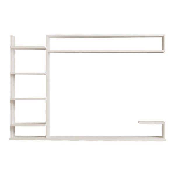 120 000545 3 Dilan pakoworld composite living room wall unit in white shade 180x29.60x121.80cmIndoor furniture > Living room sets