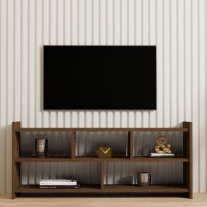 120 000551 3 Kapri pakoworld TV cabinet in walnut 120x28x55cmIndoor furniture > TV stands