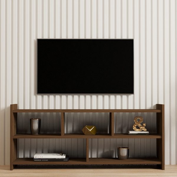 120 000551 3 Kapri pakoworld TV cabinet in walnut 120x28x55cmIndoor furniture > TV stands