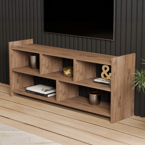120 000552 2 Kapri pakoworld TV cabinet in sonoma shade 120x28x55cmIndoor furniture > TV stands
