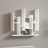 120 000557 Perari pakoworld 4pcs wall shelf in dark walnut shade 30x19.6x30cmIndoor furniture > Wall shelves
