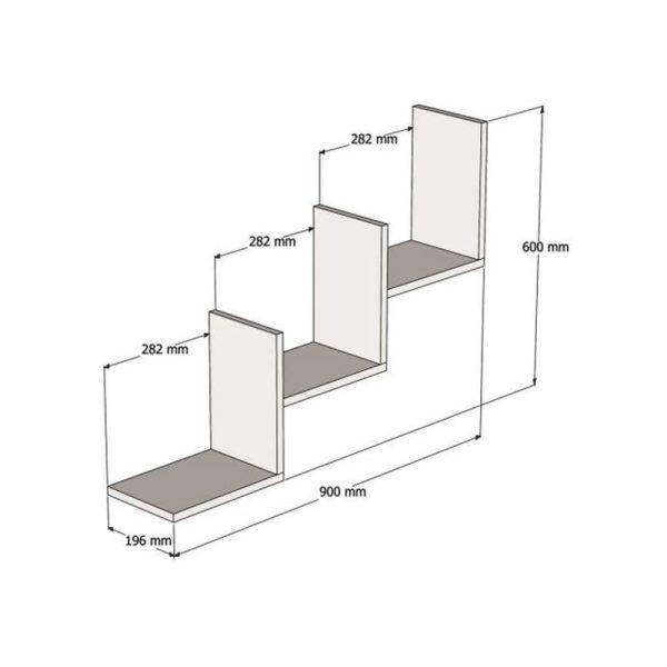 120 000558 2 Mauer pakoworld wall shelf in anthracite shade 90x19.6x60cmIndoor furniture > Wall shelves