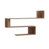 120 000570 Garel pakoworld wall shelf in walnut-anthracite shade 53.8x19.6x108cmIndoor furniture > Wall shelves