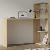 120 000572 Working Table Colmar pakoworld in white - dark oak 140x60x75cmOffice furniture > Working desk