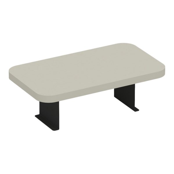 120 000586 Linea I pakoworld side table in cream finish with black metal legs 20x35x10cmIndoor furniture > Tables auxiliary