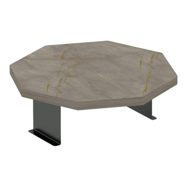 120 000590 Side table Linea II pakoworld in anthracite color with black metal legs D34x10cmIndoor furniture > Tables auxiliary