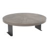 120 000595 Linea pakoworld side table in sonoma with black metal legs D35.5x5cmIndoor furniture > Tables auxiliary