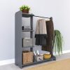 120 000609 Linea I pakoworld side table in anthracite marble finish with black metal legs 20x35x10cmIndoor furniture > Tables auxiliary