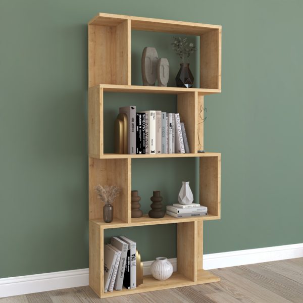 120 000610 Kadu pakoworld bookcase in oak shade 72x22x147cmIndoor furniture > Bookshelves