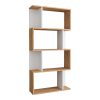 120 000612 Floor shelf Kadu pakoworld in oak-white shade 72x22x71cmIndoor furniture > Home organization > Kitchen > Shelves