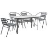 130 000050 Dining set Explore-Confident pakoworld set 5pieces PP cappuccino150x90x73.5cmOutdoor furniture > Garden food table