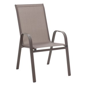 130 000054 3 Dining set 5pcs Ensure-Calan pakoworld metal-glass brown 140x80x70cmOutdoor furniture > Garden food table