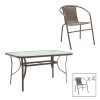 130 000171 Watson-Sussie pakoworld dining table anthracite metal-glass 70x70x70cmOutdoor furniture > Garden food table